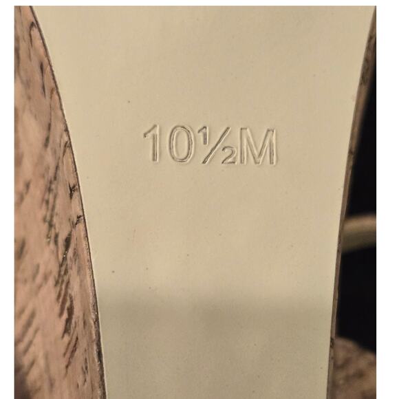 Talbots Royce Cork Wedge Sandals Memory Foam Beige Gold MSRP $150 Size 10.5 - Picture 9 of 9